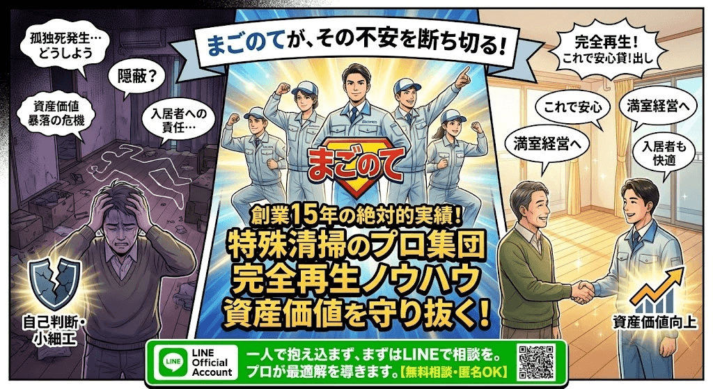 まごのての特殊清掃で資産を守る