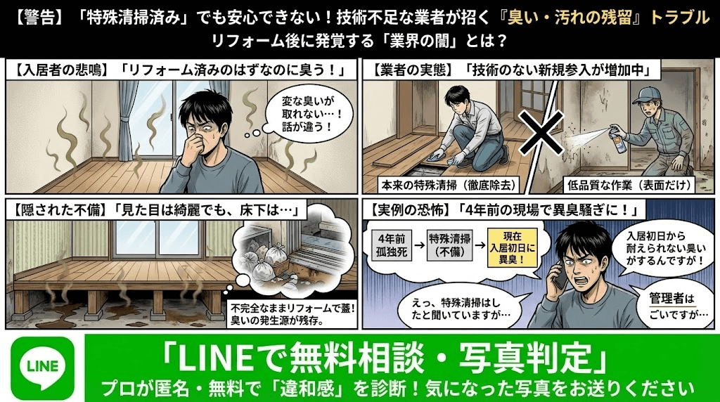 技術のない協会認定特殊清掃業者増殖中
