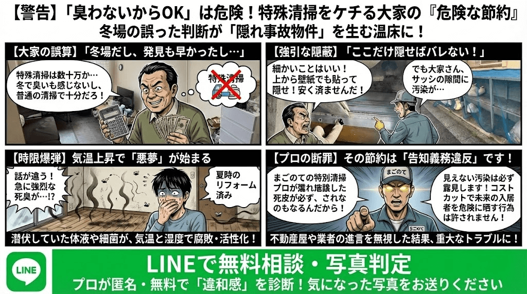 特殊清掃を省く認識が甘い大家さん