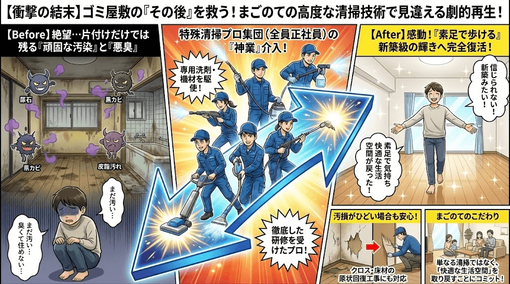 汚部屋を快適に回復させるまごのて