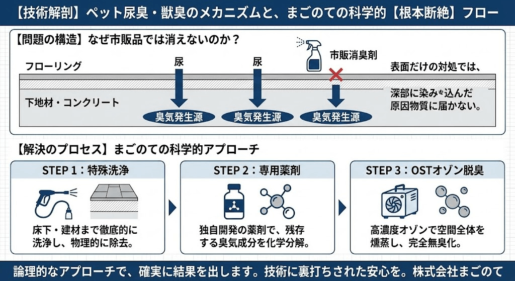 ペット消臭の根本解決アプローチ方