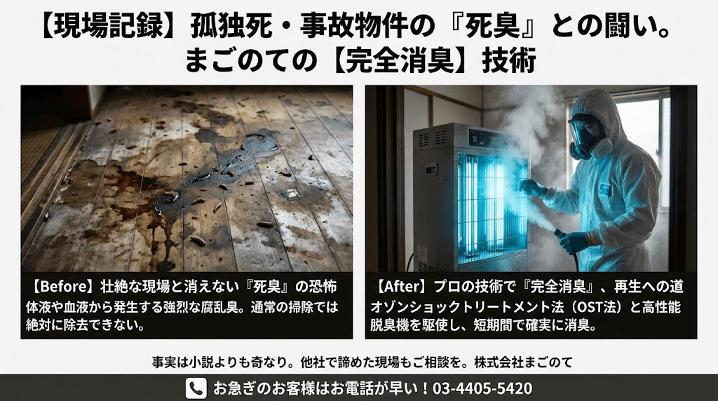 孤独死の特殊清掃も対応できるまごのて