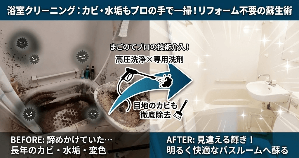 汚れたお風呂も綺麗にします