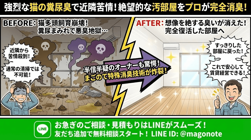 猫臭で困ってたマンションオーナー