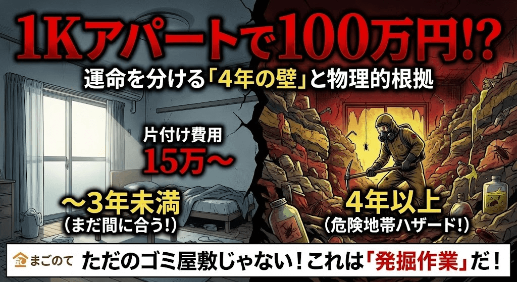 ゴミを溜めて4年を超えると状況悪化