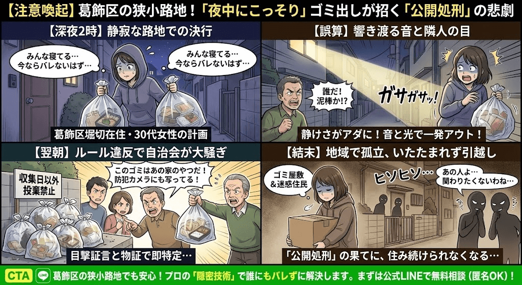 夜間にゴミ屋敷片付けをするとどうなる？