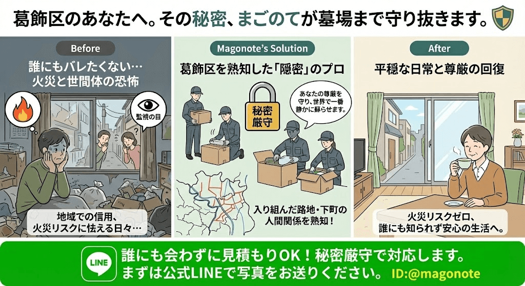 ゴミ屋敷片付け見積もりはLINEでどうぞ