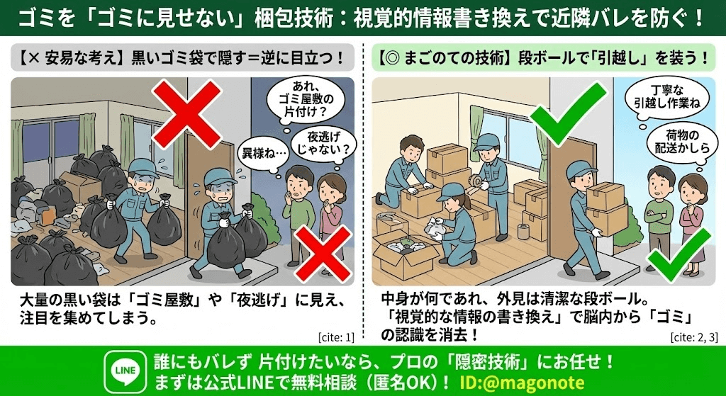 ゴミをゴミに見せないまごのての搬出技術