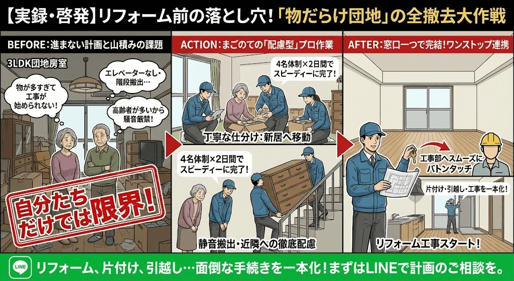 積年のゴミを一掃するまごのて