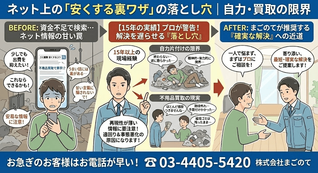 お金がないけど部屋を片付けたい