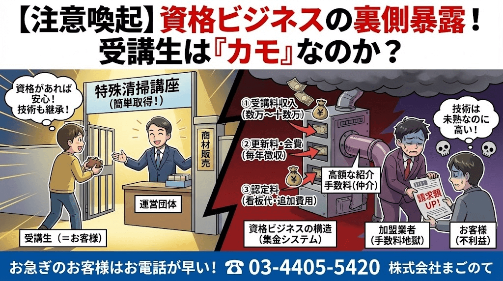 事件現場特殊清掃士の資格組は不具合連発