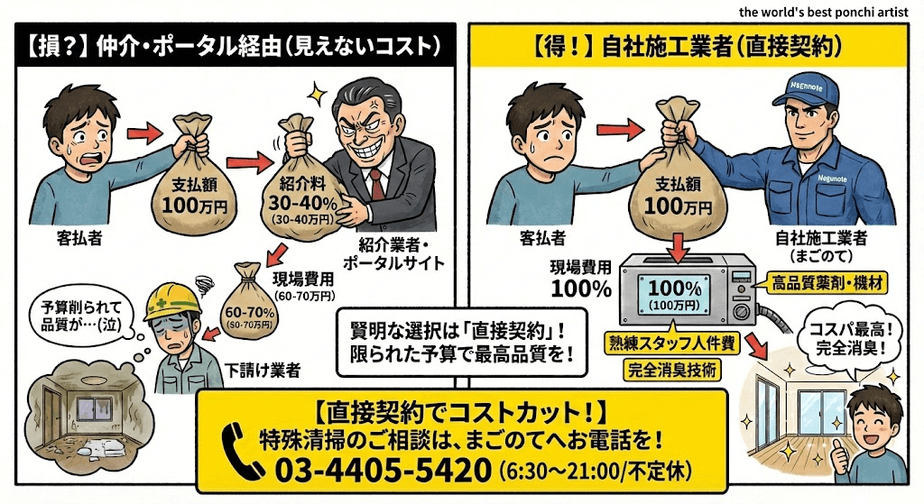 ポータルサイトの特殊清掃業者は避ける